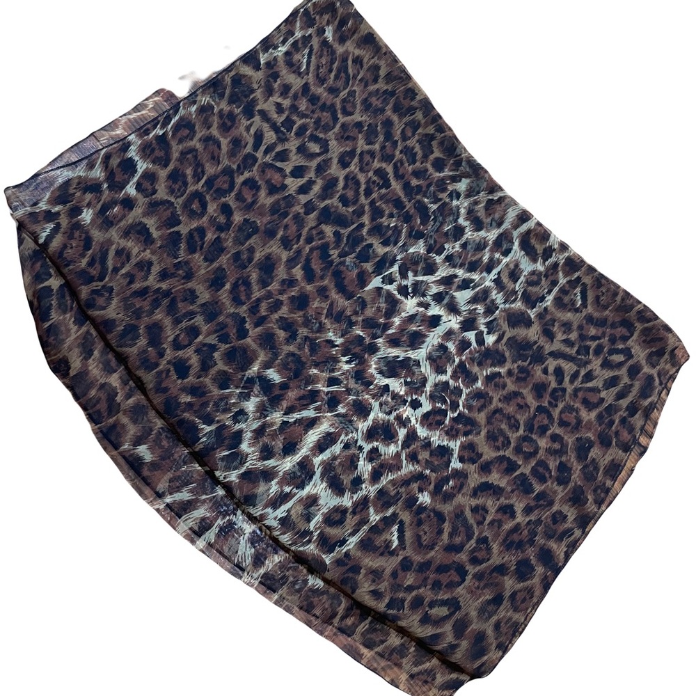 Chic Leopard Print Sheer Scarf - Animal Print Wrap